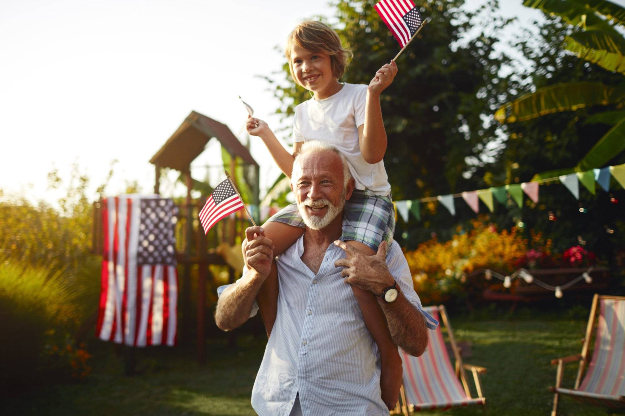 4th Of July – Grandfather and grandson 4th Of July - Grandfather and grandson
